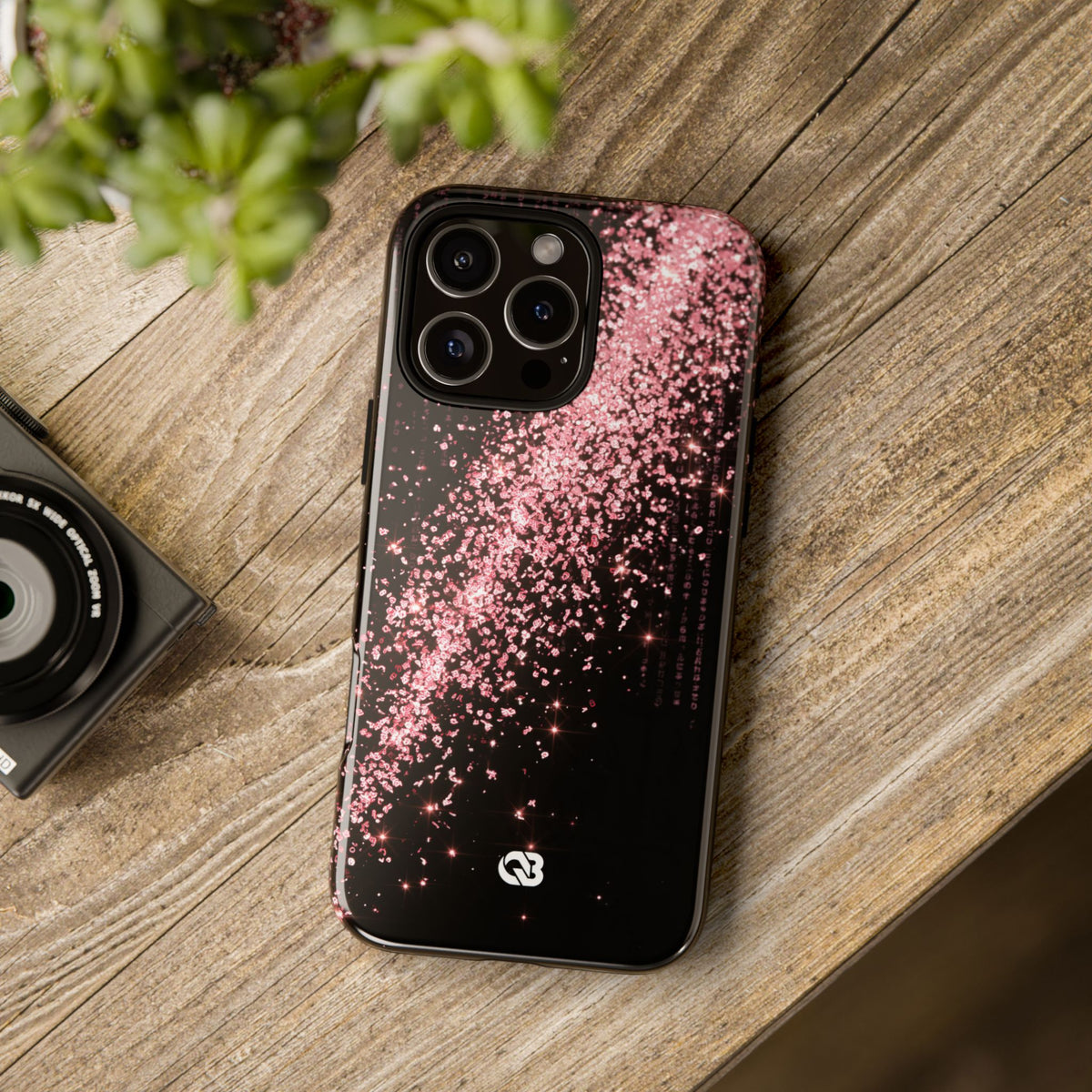 Rose Digital Cascade · Tough Phone Case for iPhone · Pink