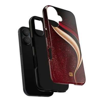 Gilded Crimson Flow · Tough Phone Case for iPhone · Red