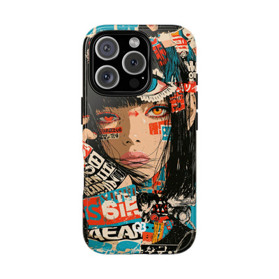 Shibuya Street Collage · Tough Phone Case for iPhone · Red