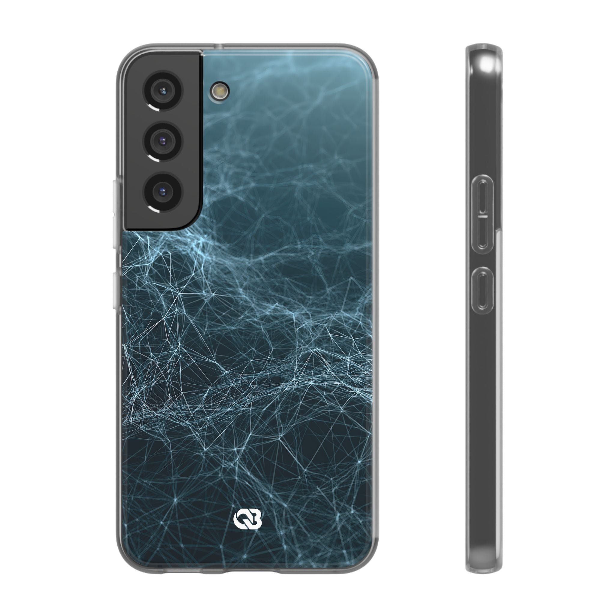Teal Lite Phone Case for Samsung - Arctic Neural Mesh