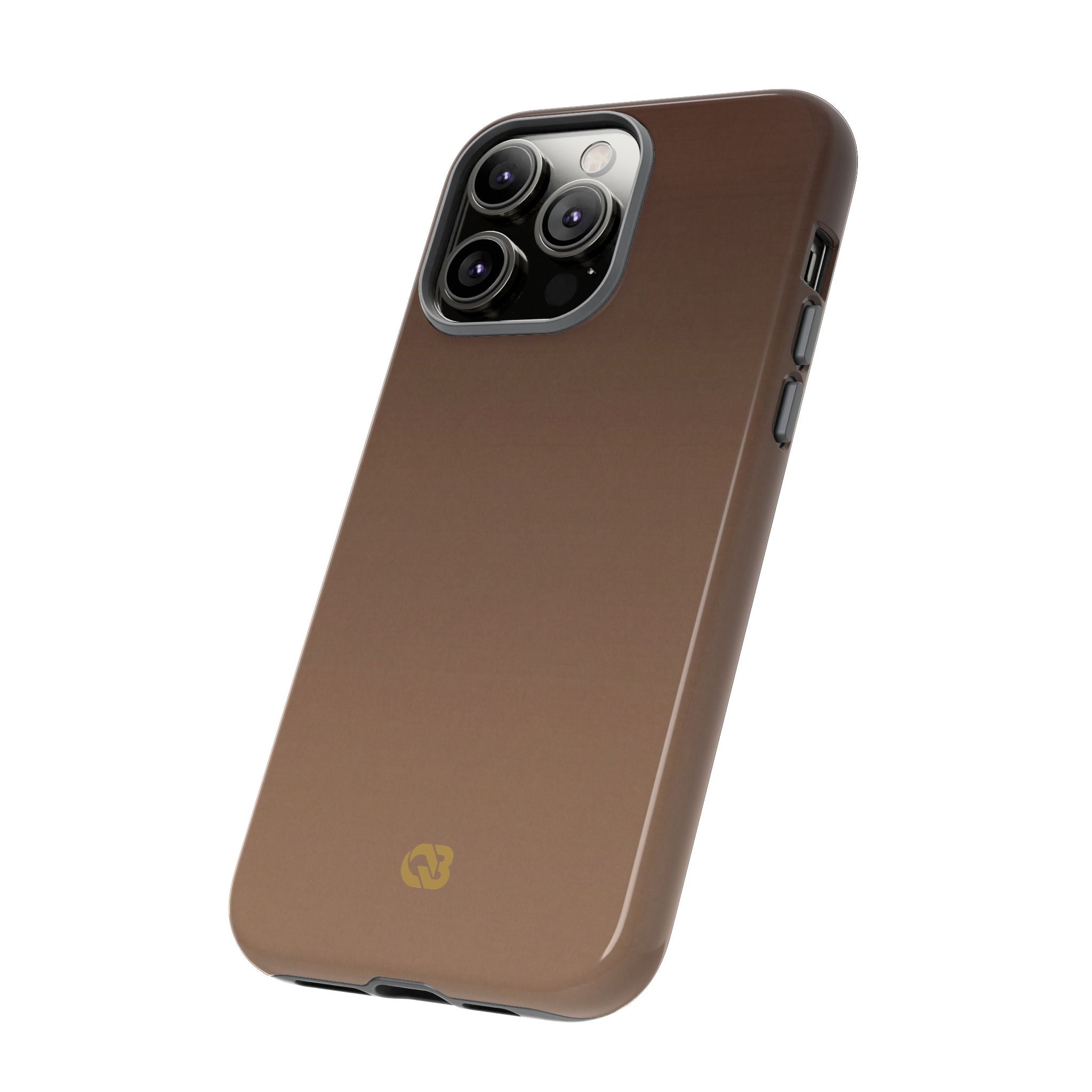 Brown Tough Phone Case for iPhone - Smoked Caramel Fade
