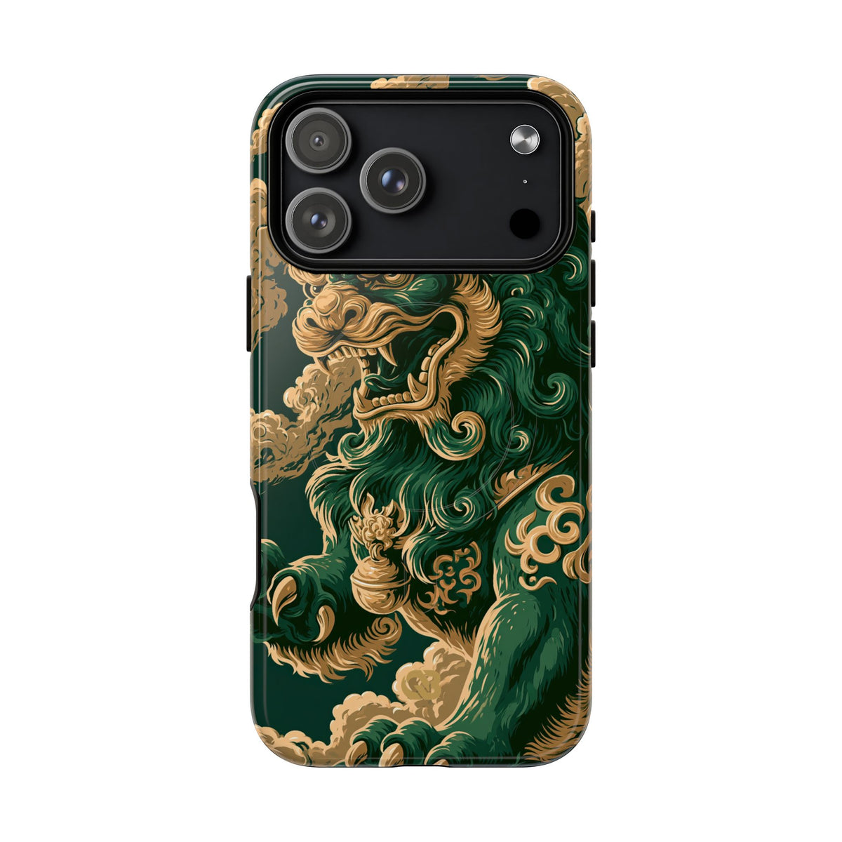 Imperial Guardian Lion · Tough 2.0 Magnetic Phone Case for iPhone · Green