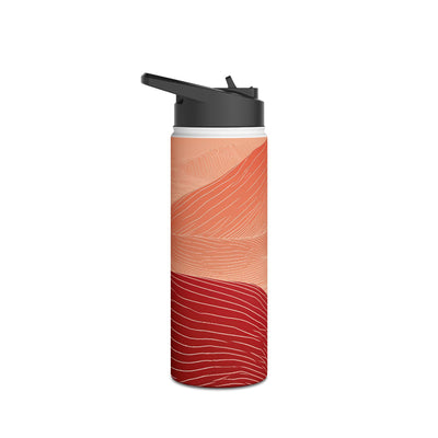 Crimson Dune Horizon · Insulated Water Bottle · Red