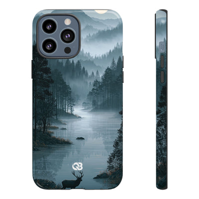 Silent Nordic Fjord · Tough Phone Case for iPhone · Blue