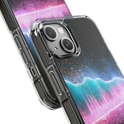 Digital Frequency · Clear Impact Magnetic Phone Case for iPhone · Pink