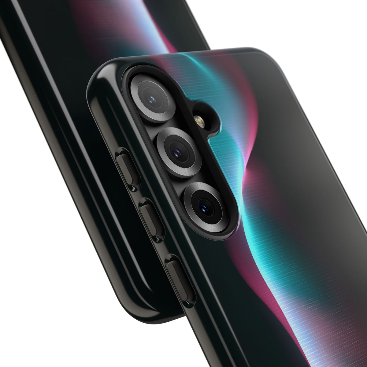Neon Pixel Flow · Tough Phone Case for Samsung · Black