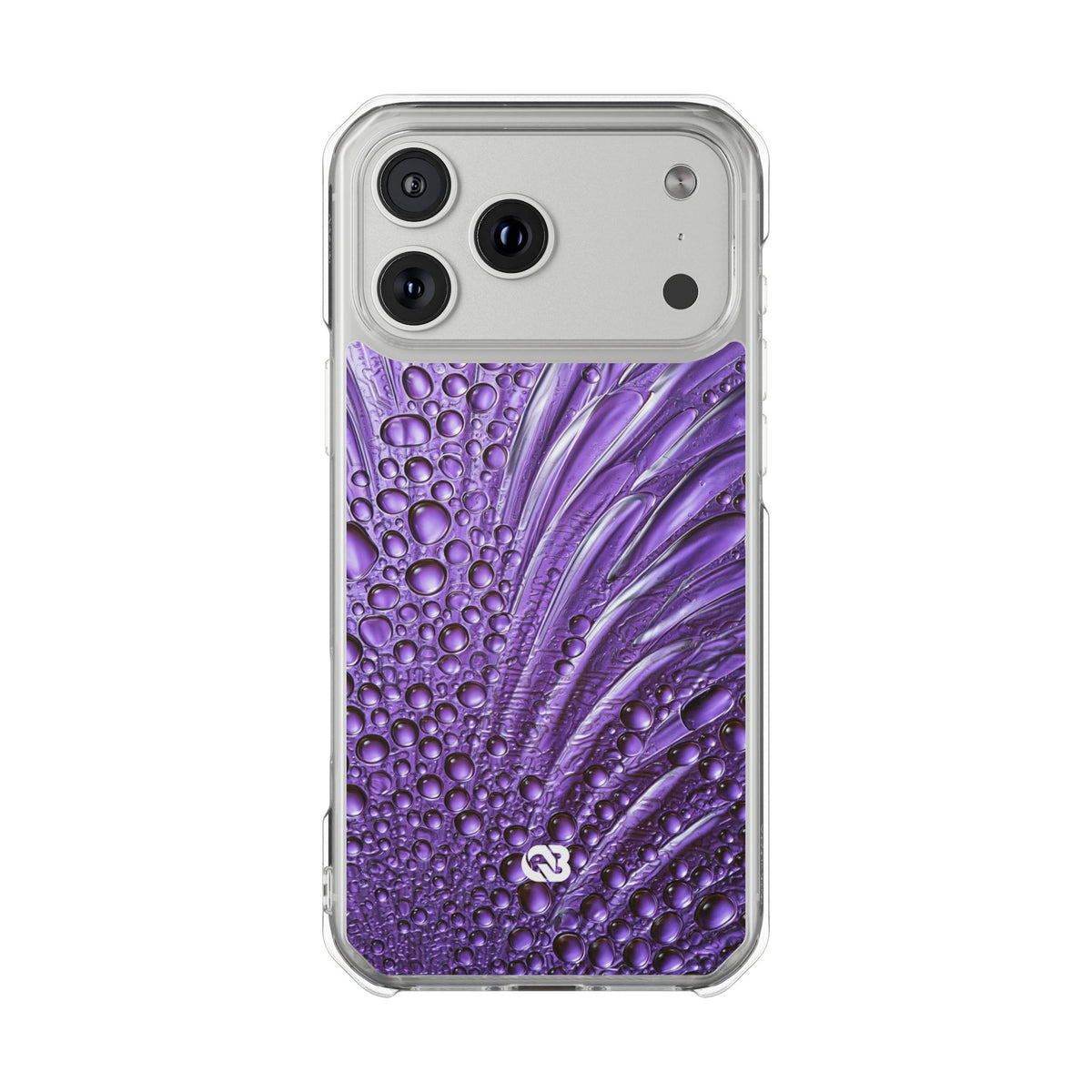 Violet Liquid Gel · Clear Impact Magnetic Phone Case for iPhone · Purple