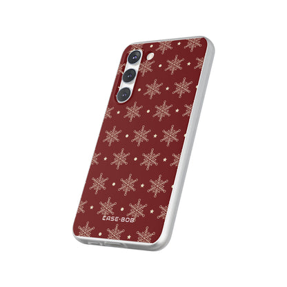 Creme Schneeflocke Crimson Samsung S23 Plus Case - Soft