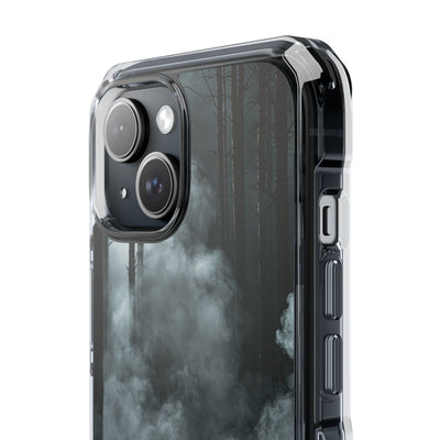 Shadowed Pine Mist · Clear Impact Magnetic Phone Case for iPhone ·  Black
