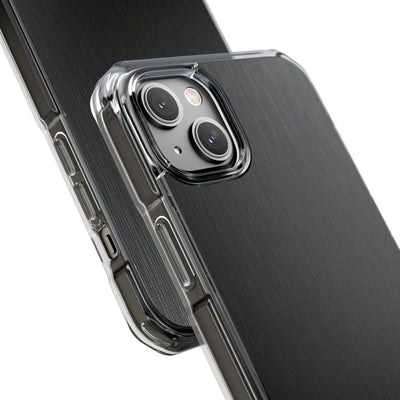 Black Impact MagSafe Phone Case for iPhone - Brushed Obsidian Slate
