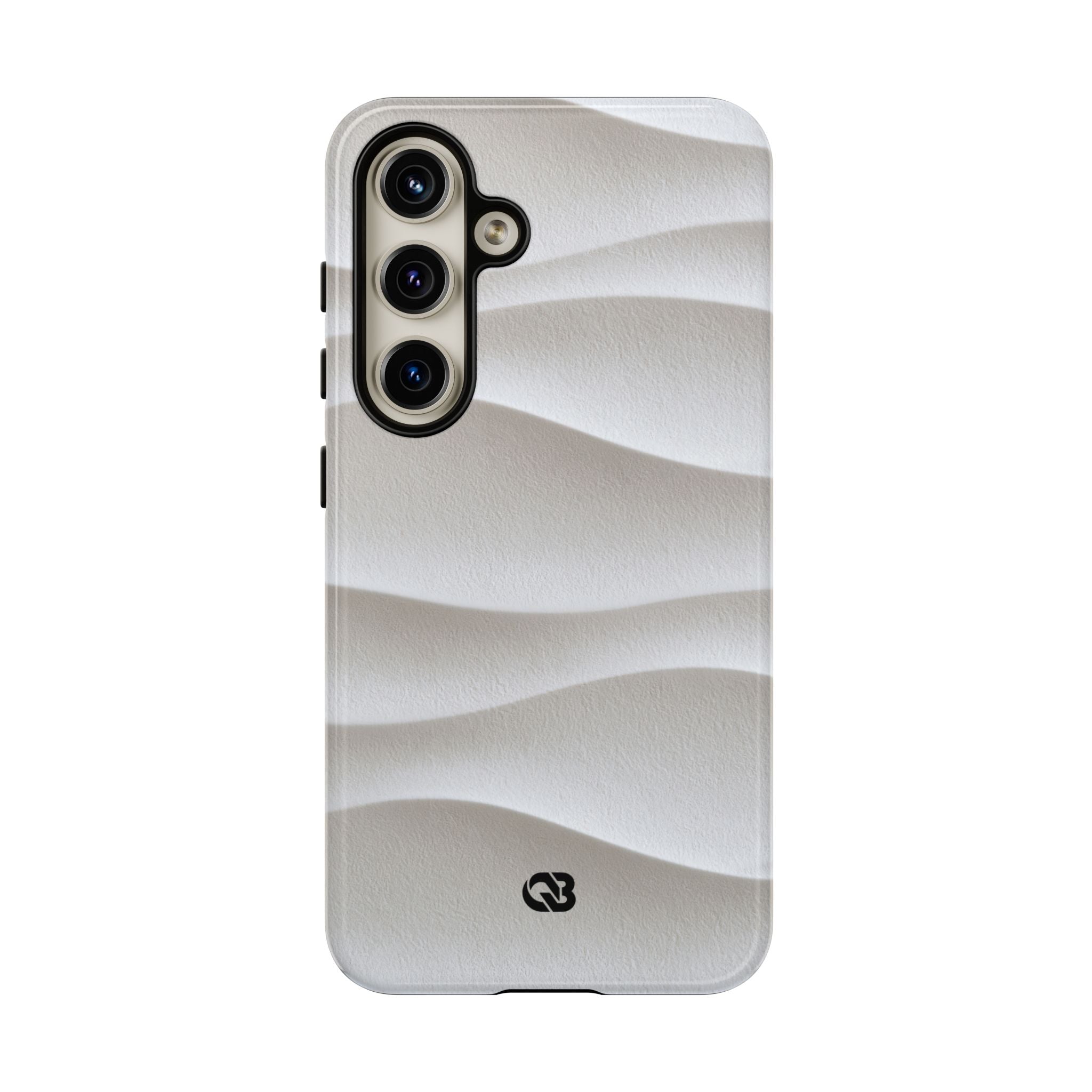 White Tough Phone Case for Samsung - Arctic Flow Ridges