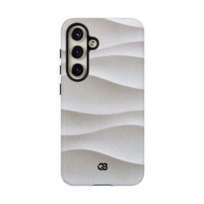 White Tough Phone Case for Samsung - Arctic Flow Ridges
