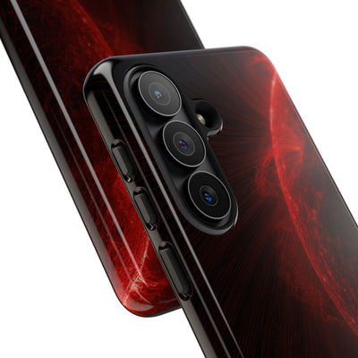 Red Tough Phone Case for Samsung - Solar Crimson Flare