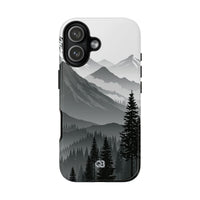 Grey Tough Phone Case for iPhone - Granite Ridge Mist
