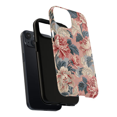 Blush Peony Jacquard · Tough 2.0 Magnetic Phone Case for iPhone · Pink