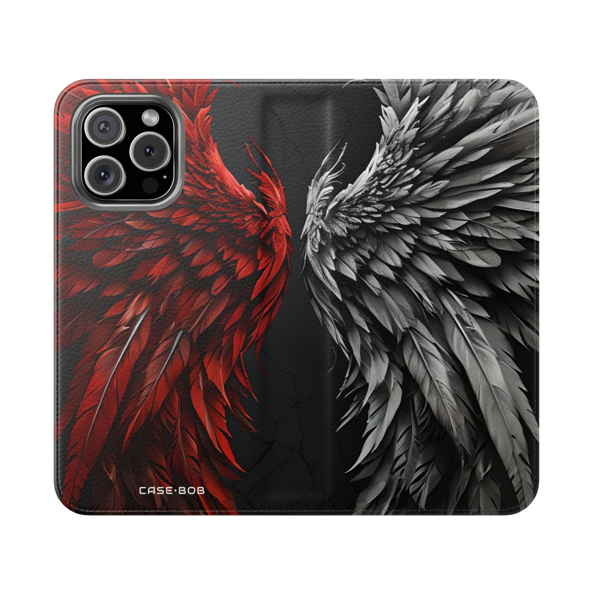 Crimson Silver Wings - iPhone 16 Max Case - Wallet
