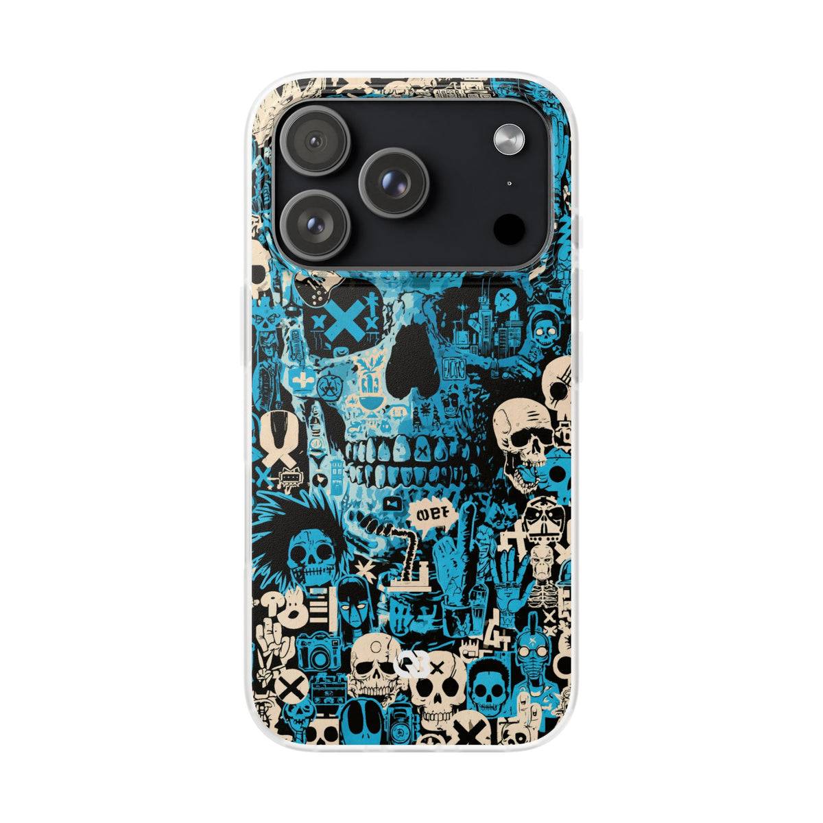 Electric Skull Graffiti · Lite Phone Case for iPhone ·  Blue