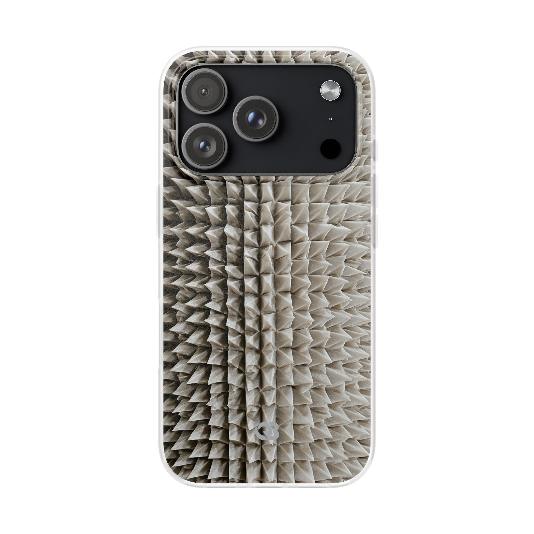 Beige Lite Phone Case for iPhone - Bone Spiked Grid