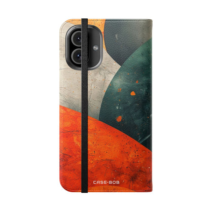 Sweeping Ember Bands - iPhone 16 Plus Case - Wallet