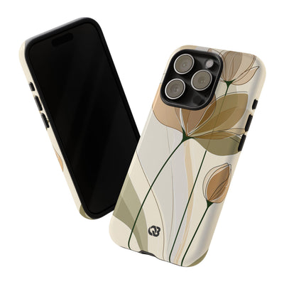 Translucent Petal Contour · Tough Phone Case for iPhone · Beige