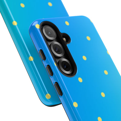 Cyan Sun Dots · Tough Custodia per Samsung