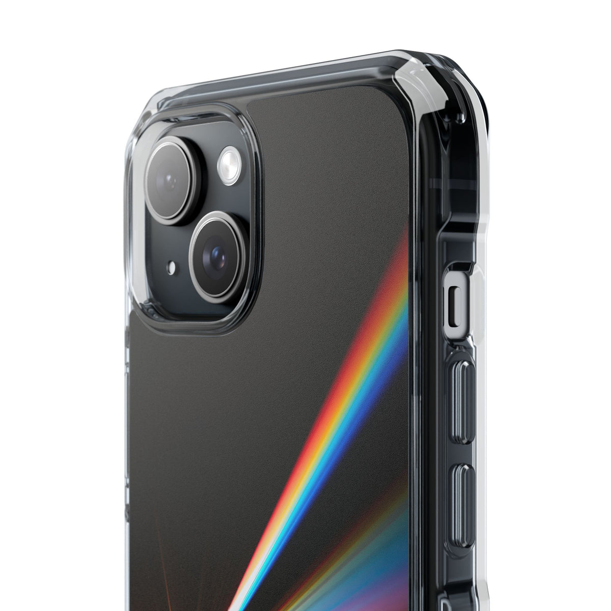 Spectral Refraction · Clear Impact Magnetic Phone Case for iPhone · Black