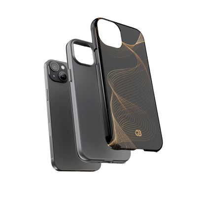 Gold Tough Phone Case for iPhone - Burnished Bronze Helix