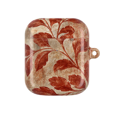 Terracotta Botanical Fresco · Hard Case for AirPods & AirPods Pro · Red