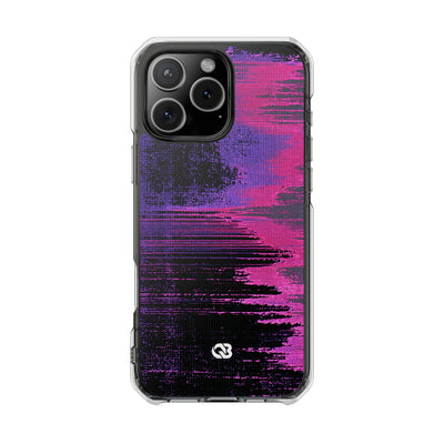 Neon Signal Shift · Clear Impact Magnetic Phone Case for iPhone · Purple