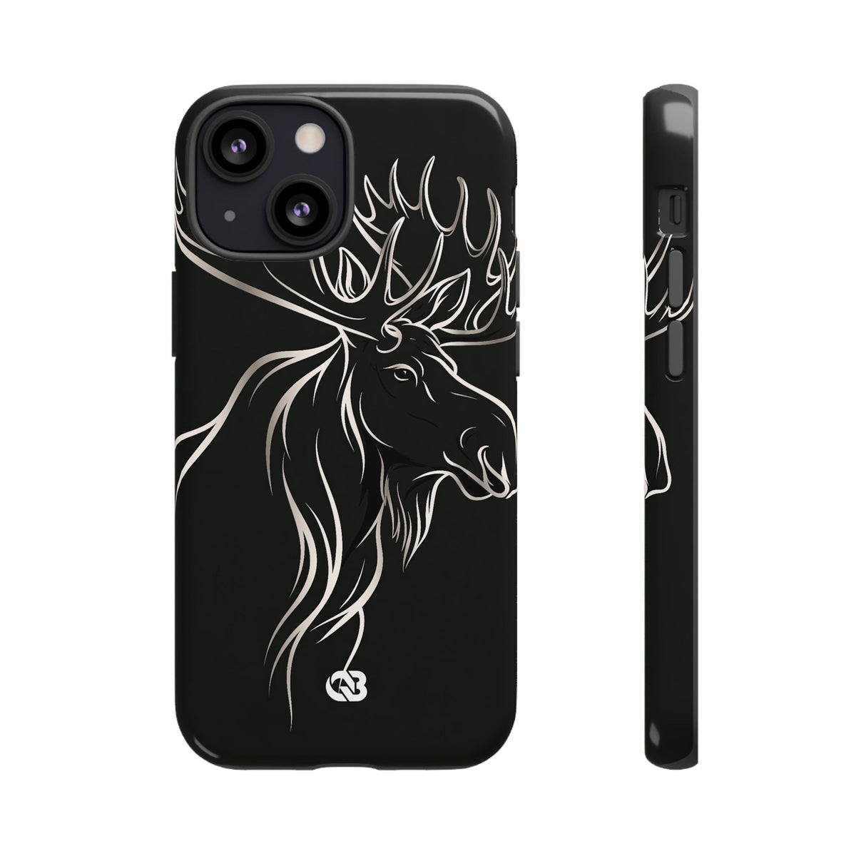 Nordic Moose Contour · Tough Phone Case for iPhone · Black