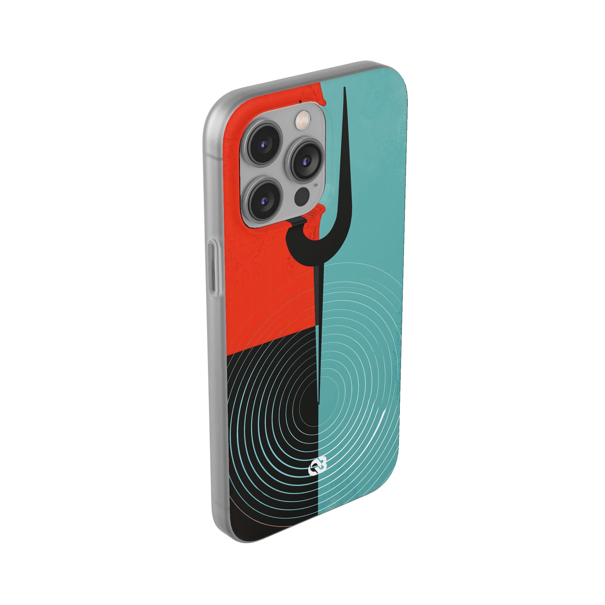 Teal Lite Phone Case for iPhone - Sonic Static Split