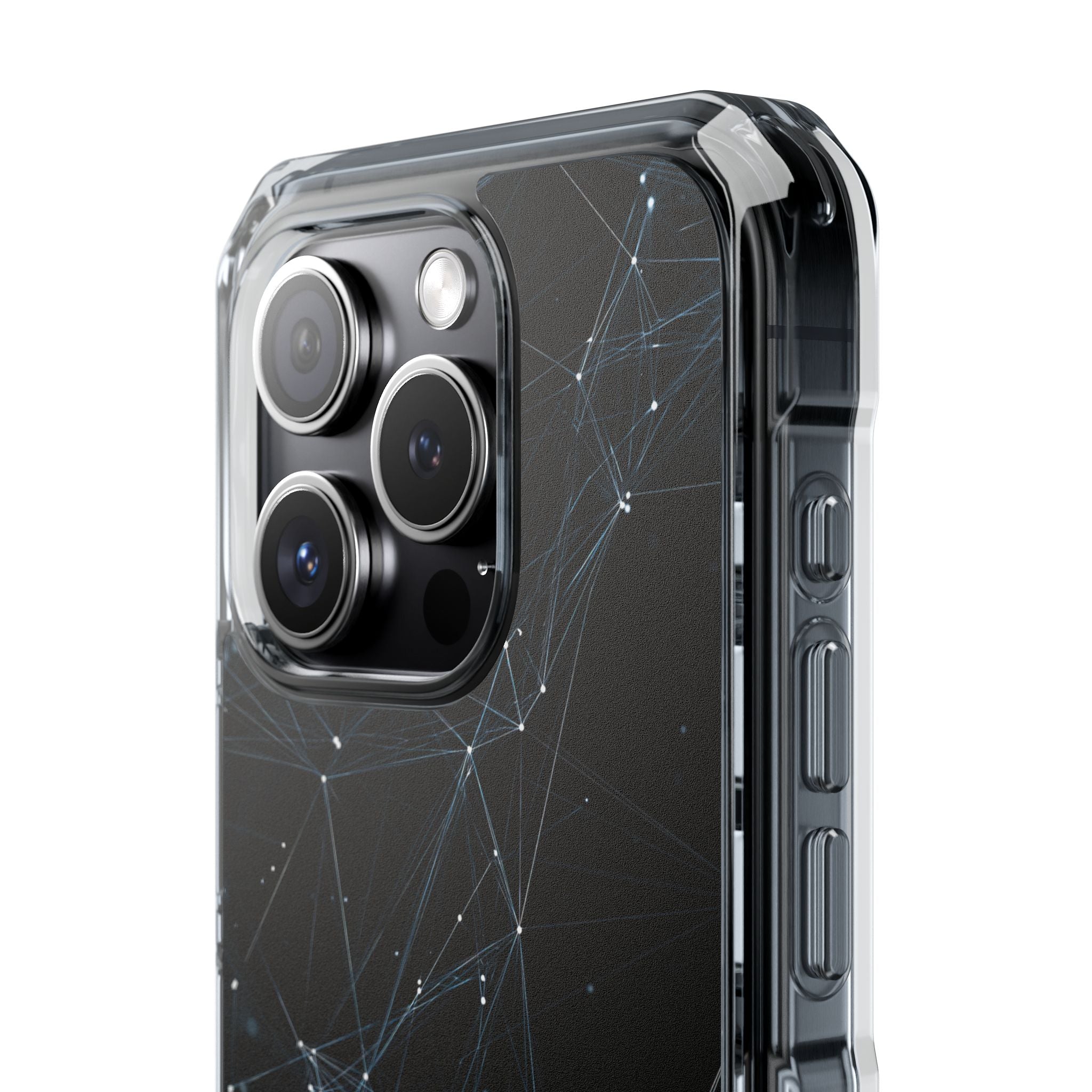 Black Impact MagSafe Phone Case for iPhone - Arctic Neural Mesh