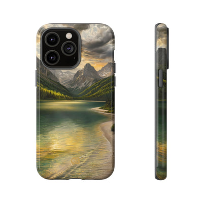 Gilded Mountain Lake · Tough Phone Case for iPhone
