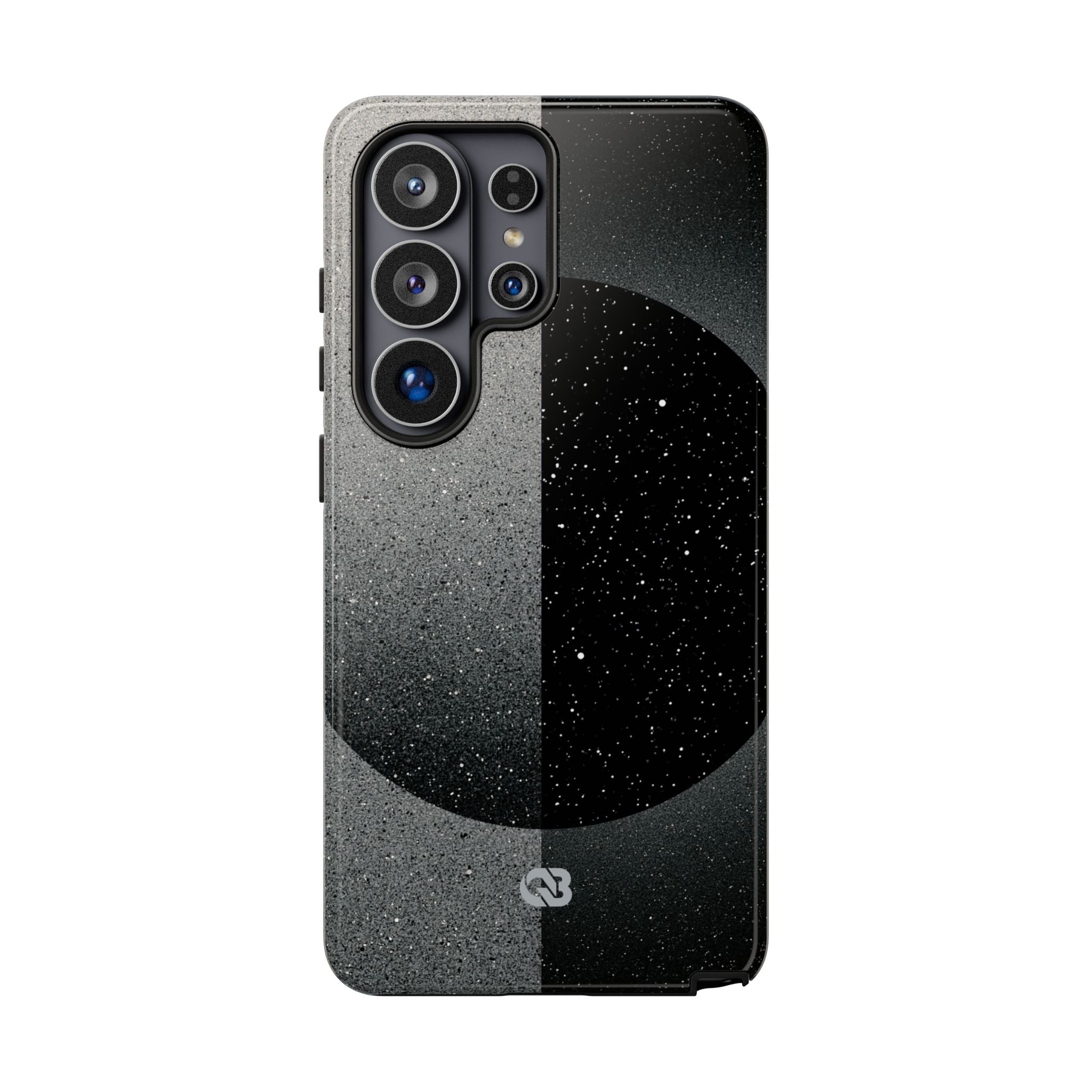 Black Tough Phone Case for Samsung - Lunar Static Orbit