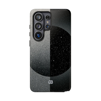 Black Tough Phone Case for Samsung - Lunar Static Orbit