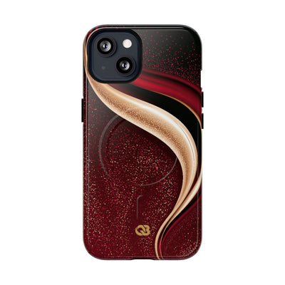 Gilded Crimson Flow · Tough 2.0 Magnetic Phone Case for iPhone · Red