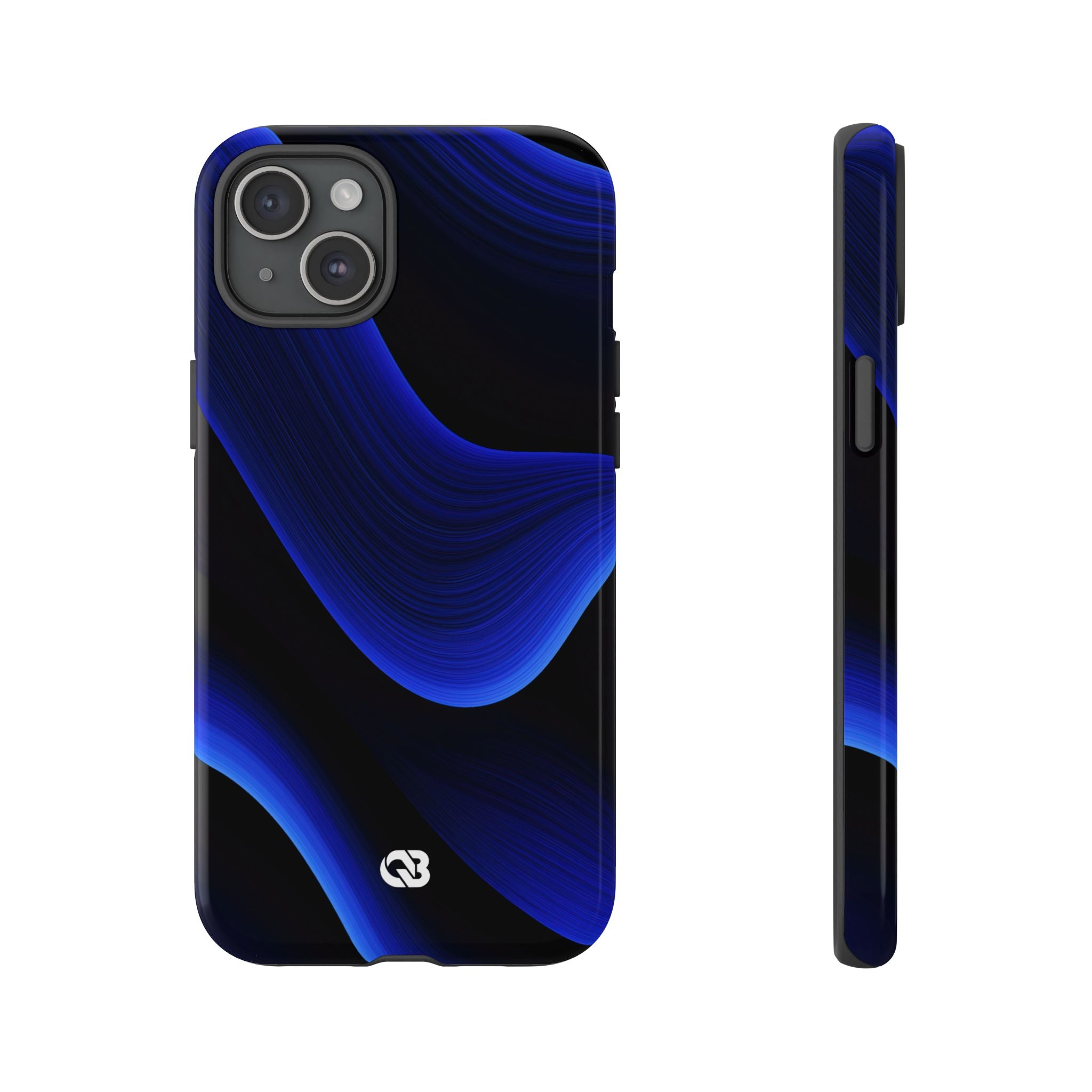 Blue Tough Phone Case for iPhone - Electric Cobalt Flow
