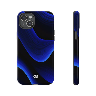 Blue Tough Phone Case for iPhone - Electric Cobalt Flow