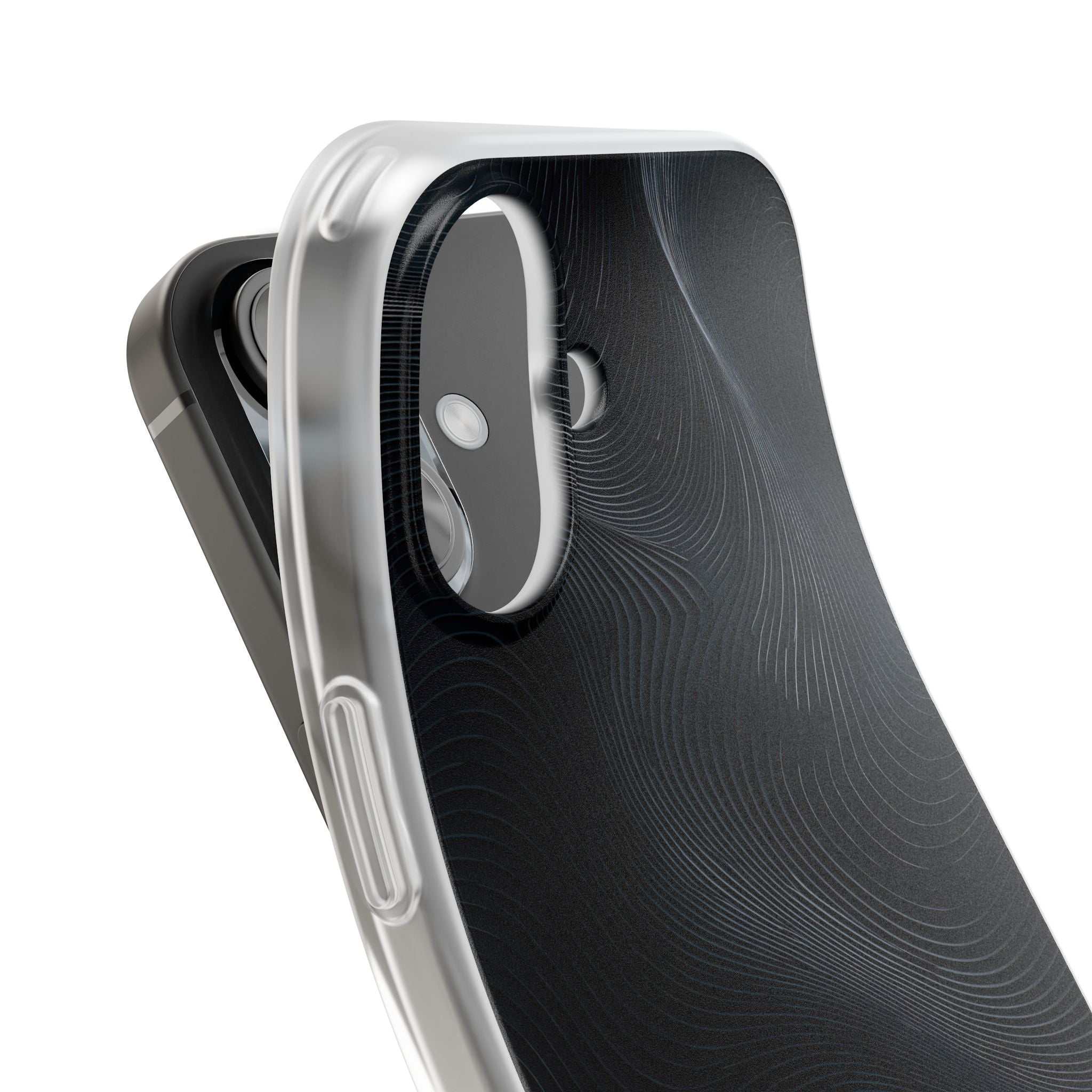 Black Lite Phone Case for iPhone - Obsidian Ridge Flux