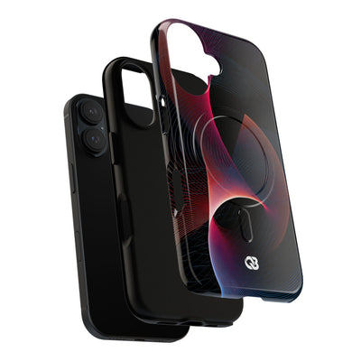 Black Tough 2.0 Magsafe Phone Case for iPhone - Cobalt Crimson Flux