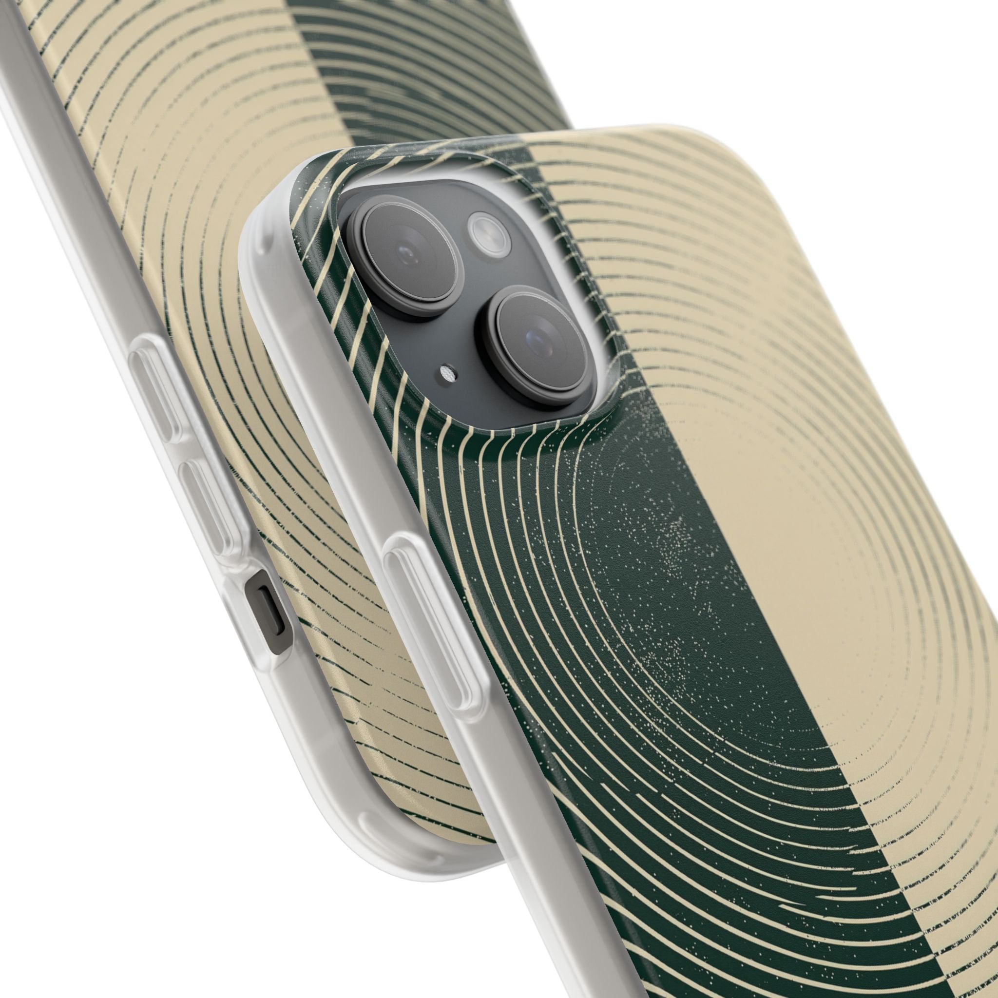 Green Lite Phone Case for iPhone - Evergreen Split Grain