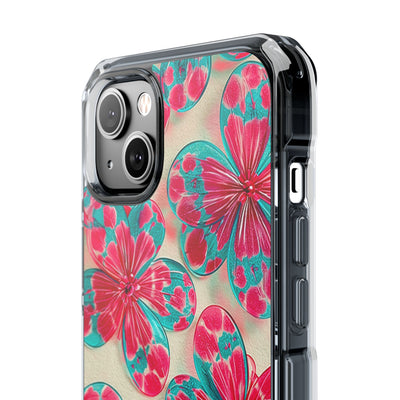 Lucite Jelly Bloom · Clear Impact Magnetic Phone Case for iPhone · Pink