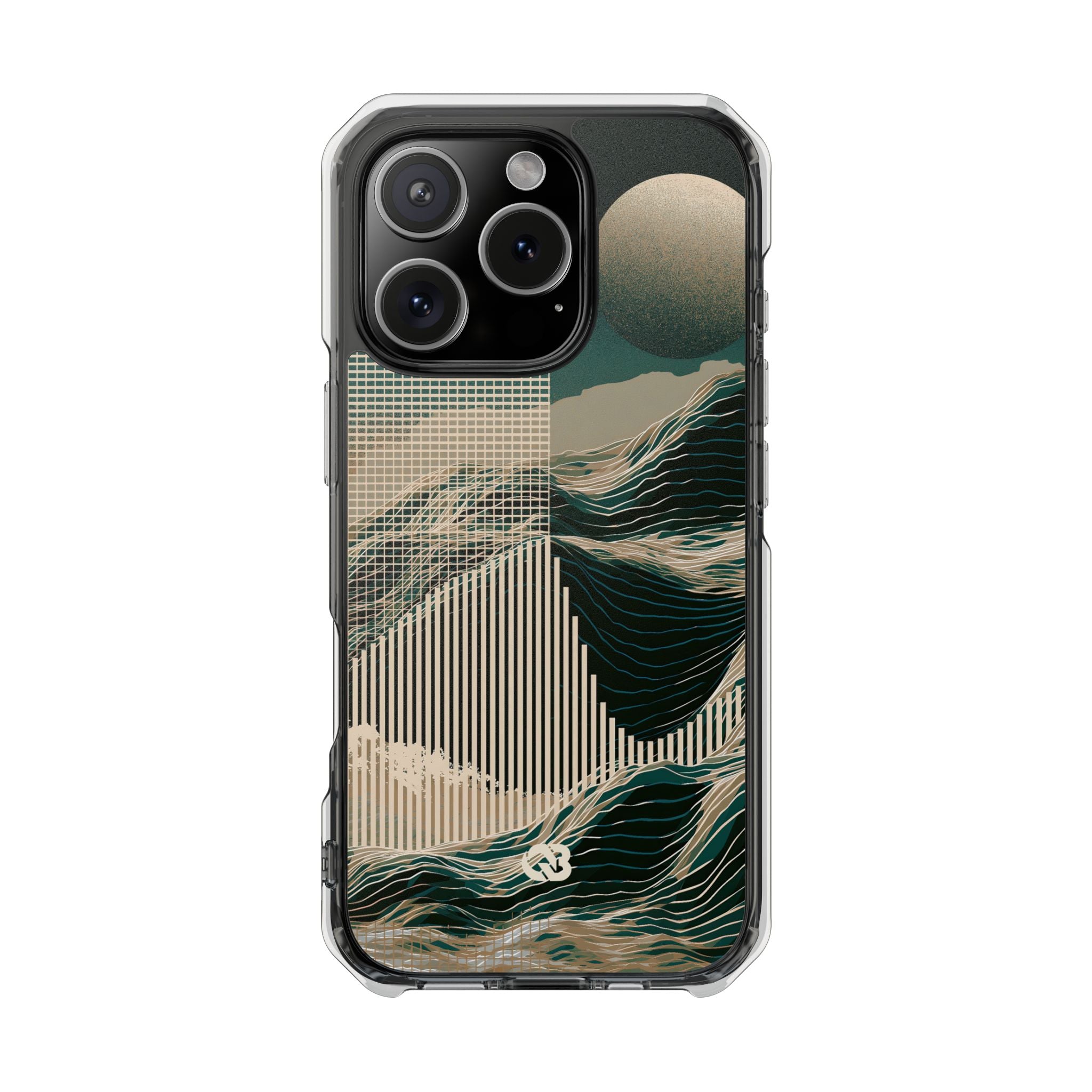 Green Impact MagSafe Phone Case for iPhone - Lunar Moss Topography