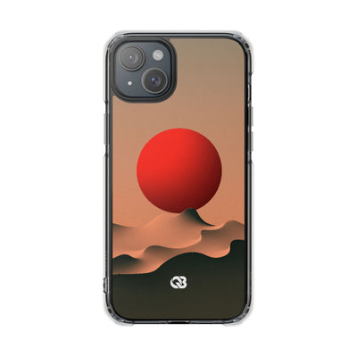 Crimson Sol Ridge · Clear Impact Magnetic Phone Case for iPhone · Red
