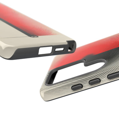 Red Tough Phone Case for Samsung - Split Signal Red