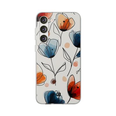 Ink Watercolor Tulips · Soft Phone Case for Samsung