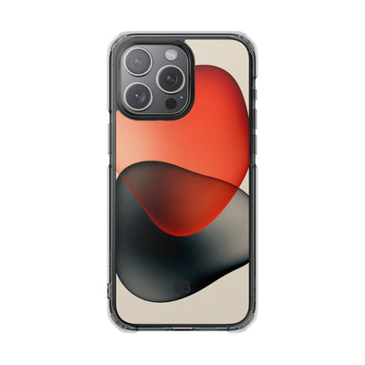 Translucent Crimson Form · Clear Impact Magnetic Phone Case for iPhone · Red
