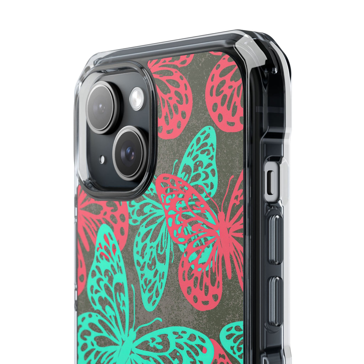 Electric Papillon · Clear Impact Magnetic Phone Case for iPhone · Pink