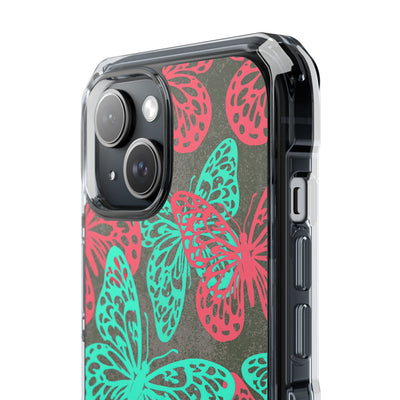 Electric Papillon · Clear Impact Magnetic Phone Case for iPhone · Pink
