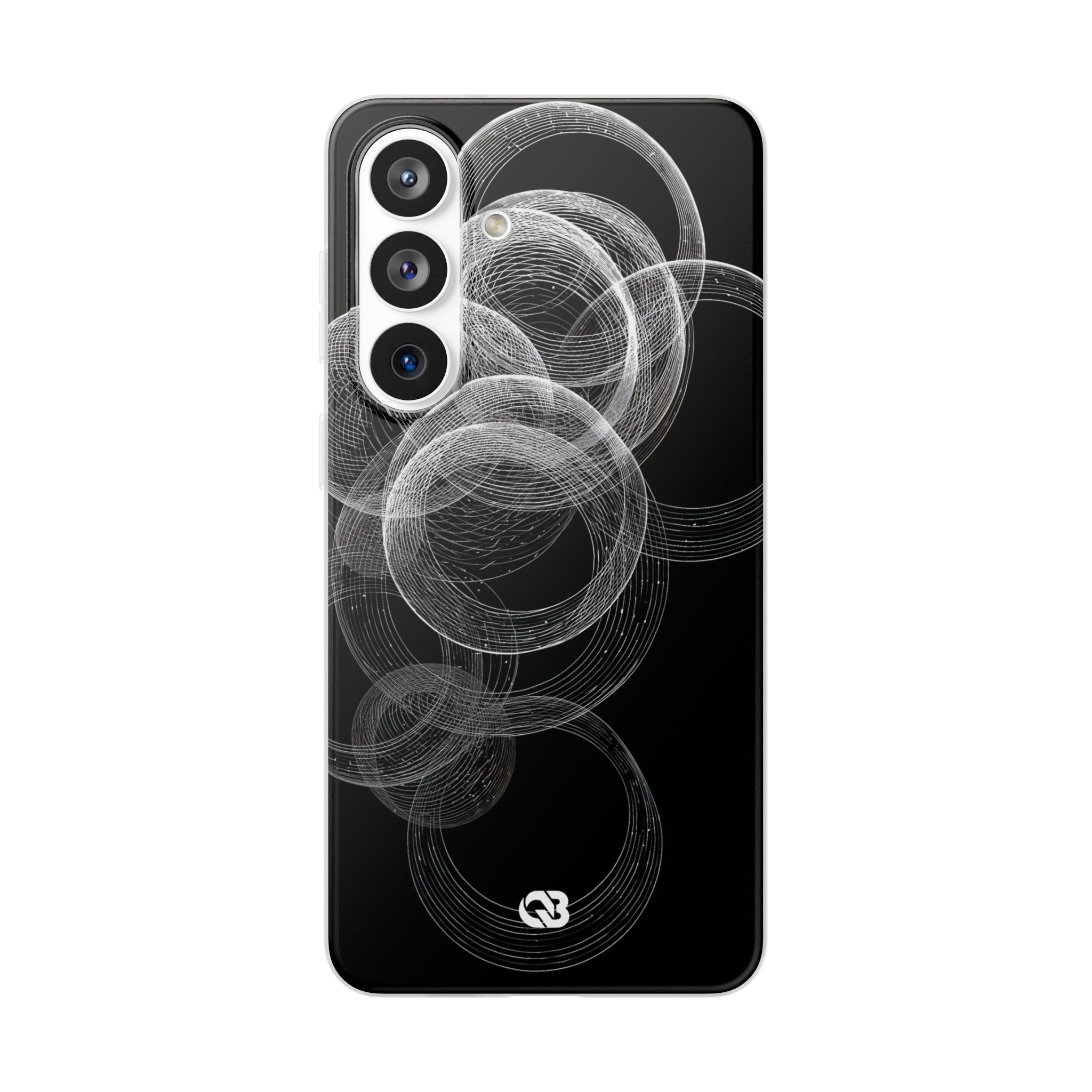 Black Lite Phone Case for Samsung - Kinetic Wireframe Orbit